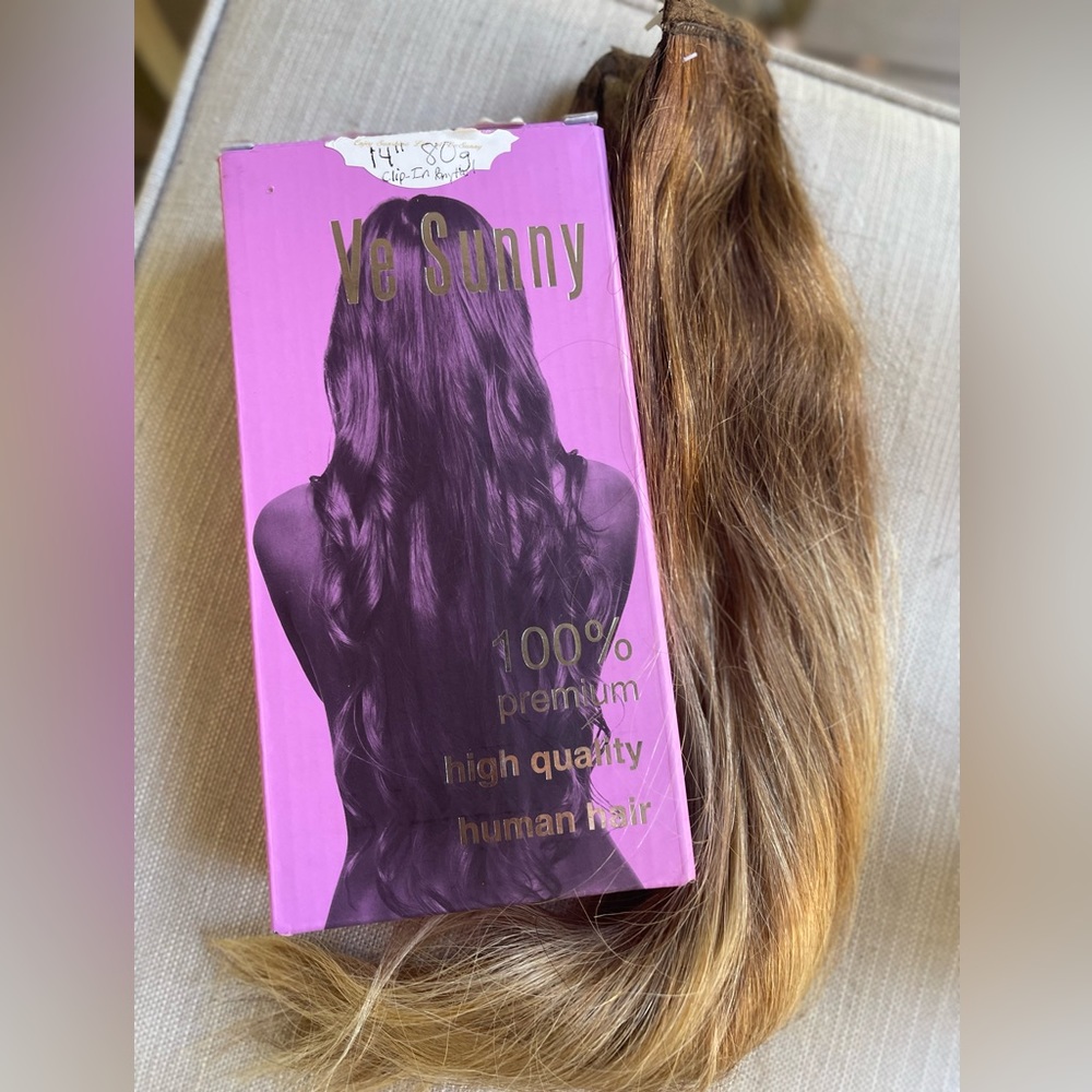 Ve Sunny Remy Human Hair Extensions 14” Clip-in Ponytail